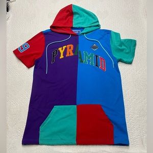 Black Pyramid Short Sleeve Hoodie (M)